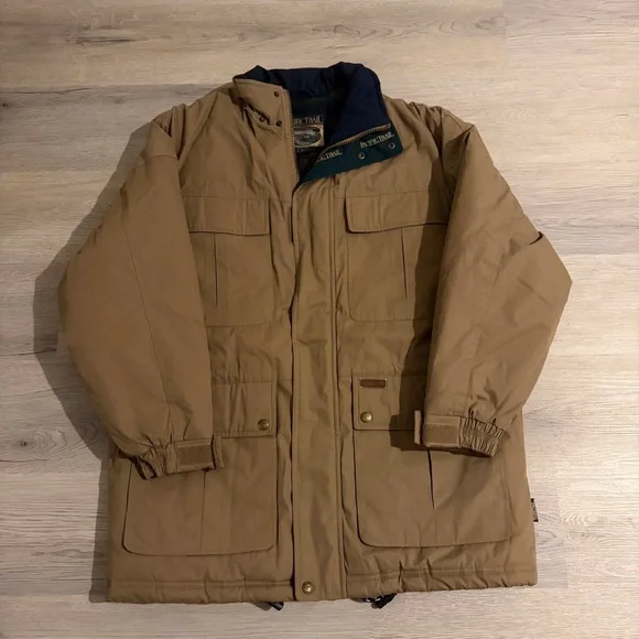 Pacific Trail Tan Heavyweight Utility Trail Parka Jacket Coat Oversized Hiking - Picture 2 of 4